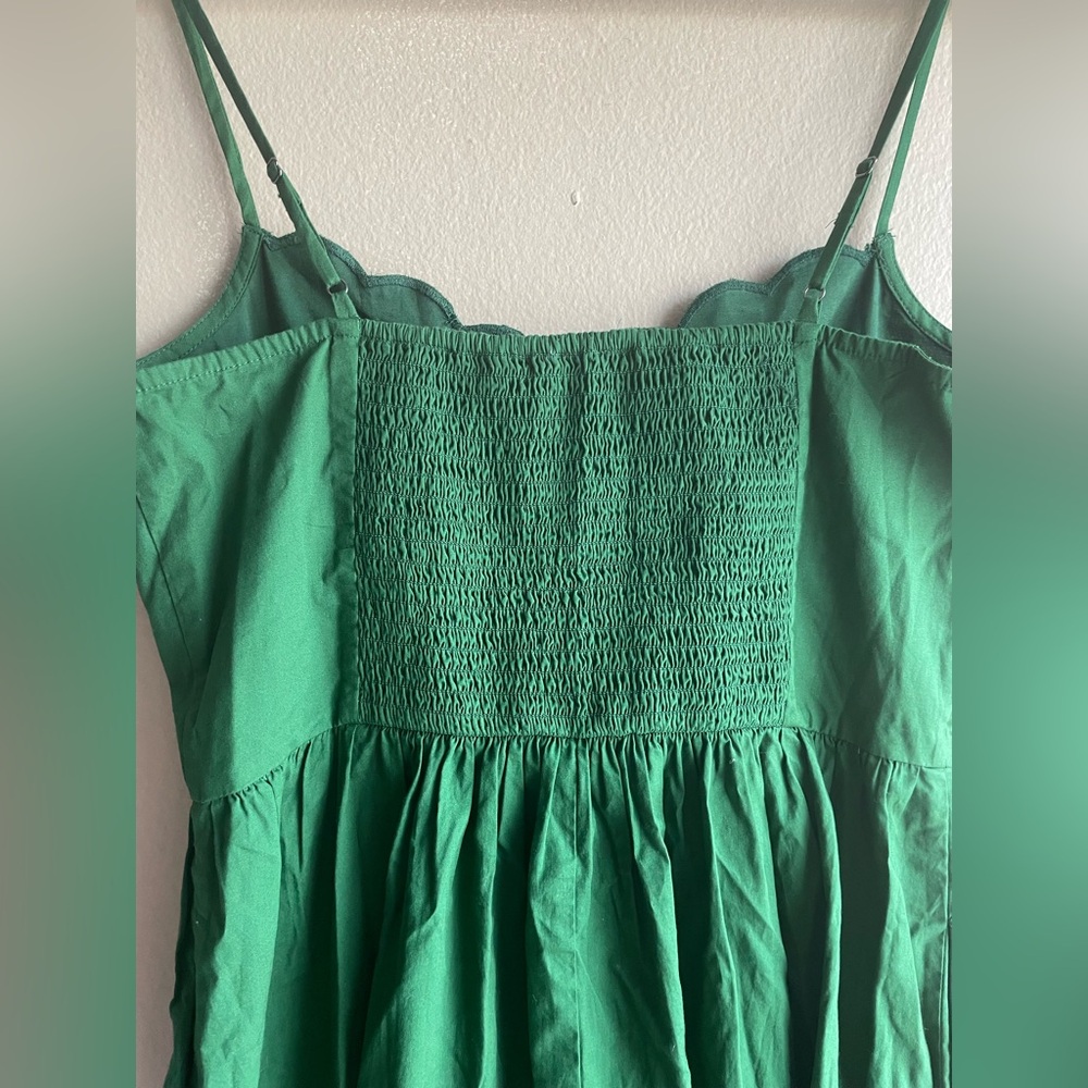 New J.Crew Scallop-trim button-front midi dress Size 6 - Picture 8 of 12